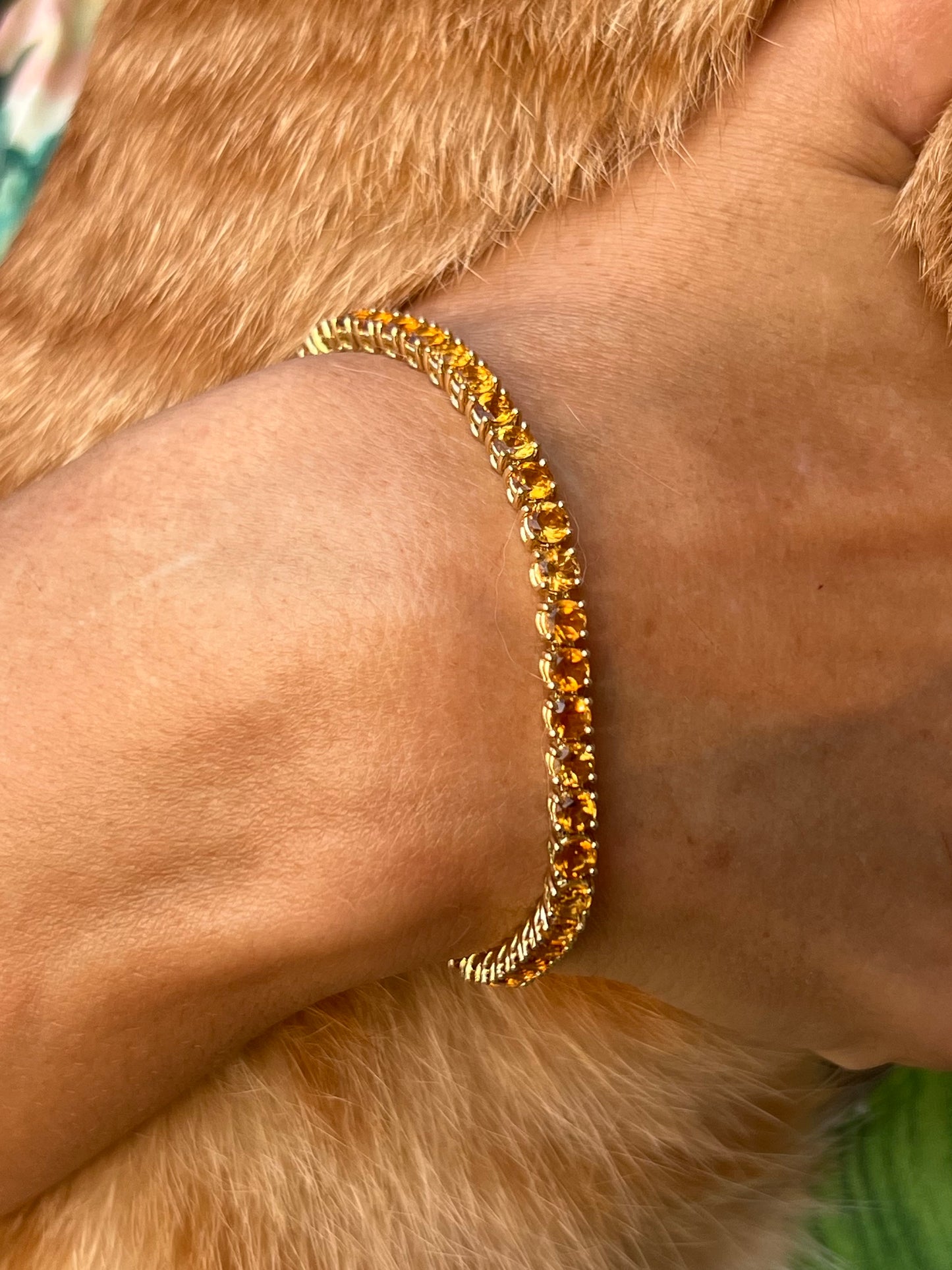 Semi-Precious Tennis Bracelet